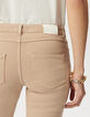 Rechte jeans met hoge taille in beige-4