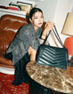 Tas THE 1 Timeless zwart doorstikt leer Maat L Dames-9