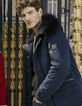 Parka bleu marine homme-1