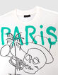 T-shirt blanc coton bio visuel trompettiste gar&ccedil;on-2