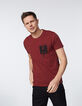 Tee-shirt bordeaux avec Joconde-BD Homme-2