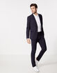 Pantal&oacute;n de traje SLIM marino de rayas finas Hombre-1
