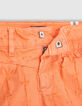 Short vaquero albaricoque con desgastes ni&ntilde;a-7