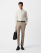 Men’s beige linen SLIM shirt-2