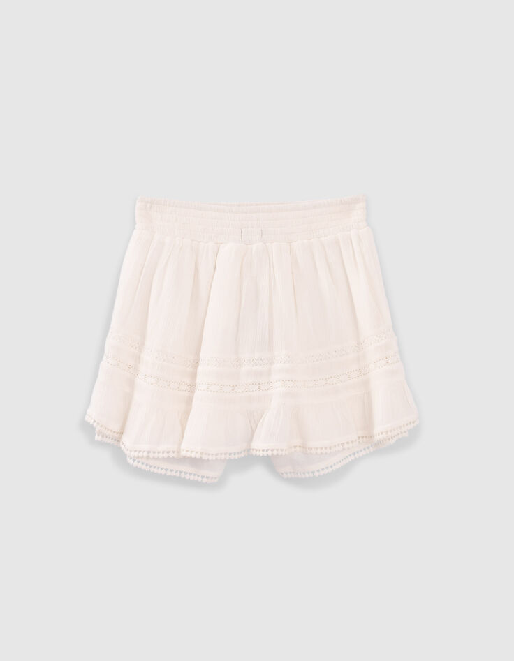 Falda crudo Ecovero&trade; gofrado tiras encaje ni&ntilde;a-5