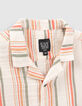 Chemise blanc cassé rayures kaki et orange garçon-2