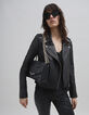 Bolso THE 1. ANIMALS cuero negro repujado efecto cocodrilo Talla M-8