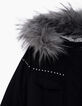 Parka 3 en 1 noire avec doudoune imprimé léopard fille-6