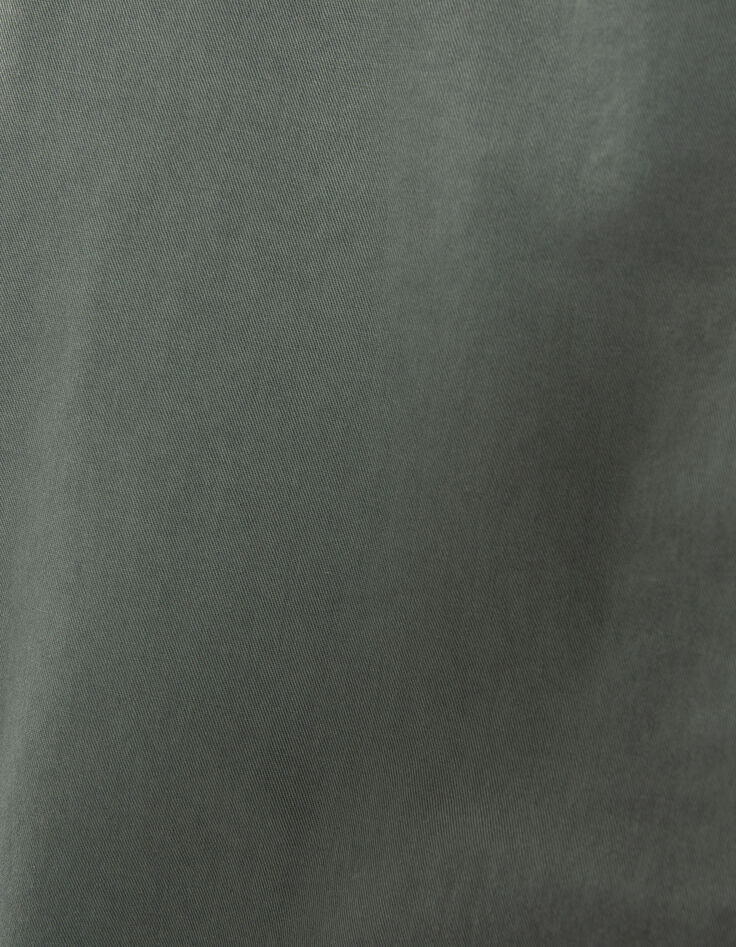 Langer, khaki Mädchenrock-8