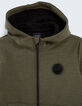 Bronzefarbene Jungensweatjacke mit B&auml;ndern an den &Auml;rmeln -2