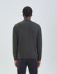 Men's khaki moulin&eacute; knit round collar sweater-2