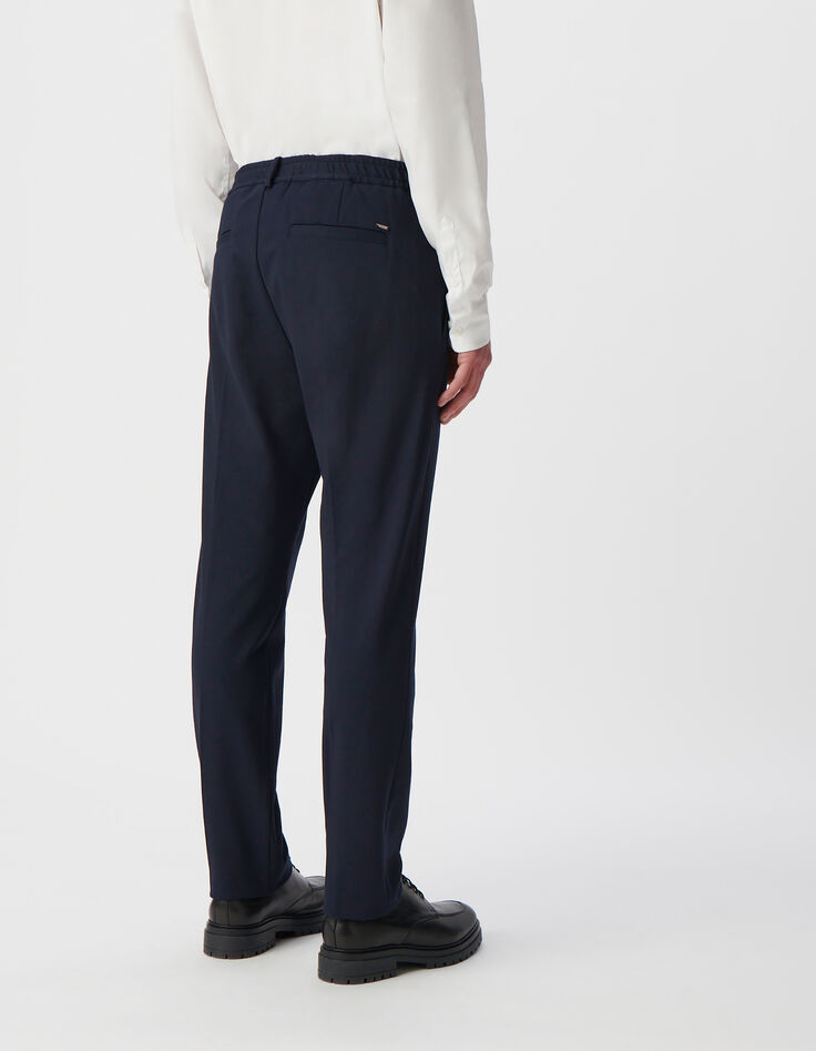 Pantalon de costume SLIM marine maille Milano Homme-4