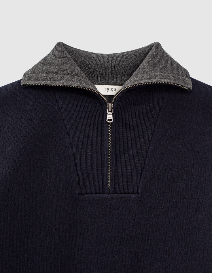 Pull camionneur marine tricot Homme-2