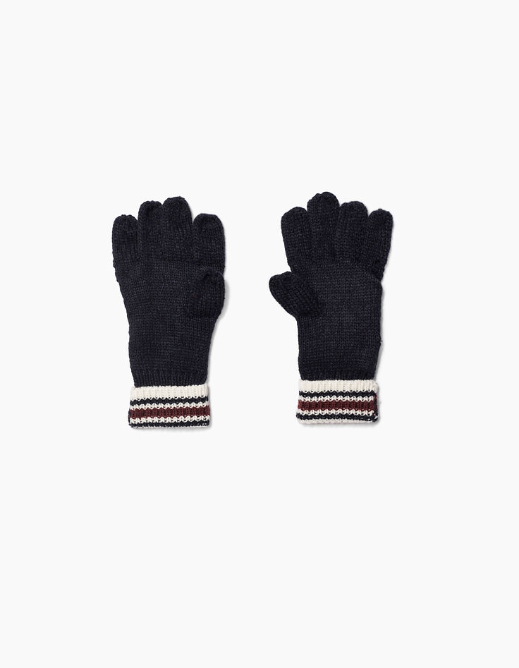 Boys' navy blue gloves-3