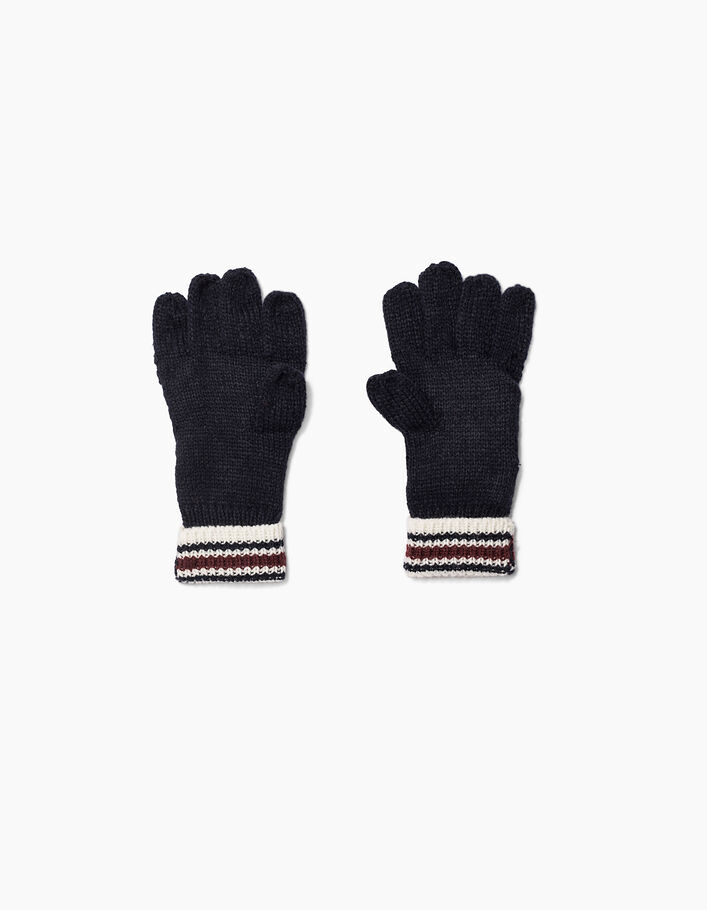 Boys' navy blue gloves - IKKS