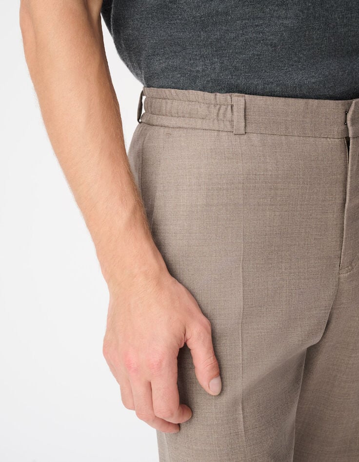 Pantalon de costume beige chin&eacute; TRAVEL SUIT Homme-4
