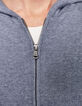 Herren-Kapuzen-Strickjacke mit Reißverschluss, Stone-Blau-4