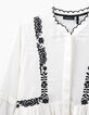 Girls’ off-white shirt with black embroidery-4
