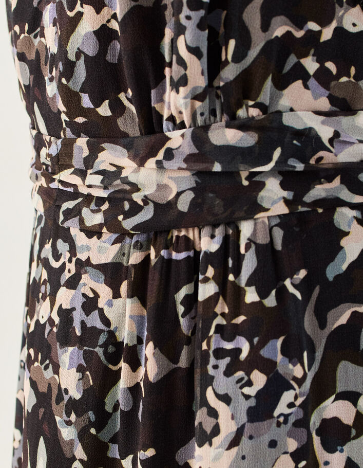 Jurk korte mouwen camouflagemotief dames-4