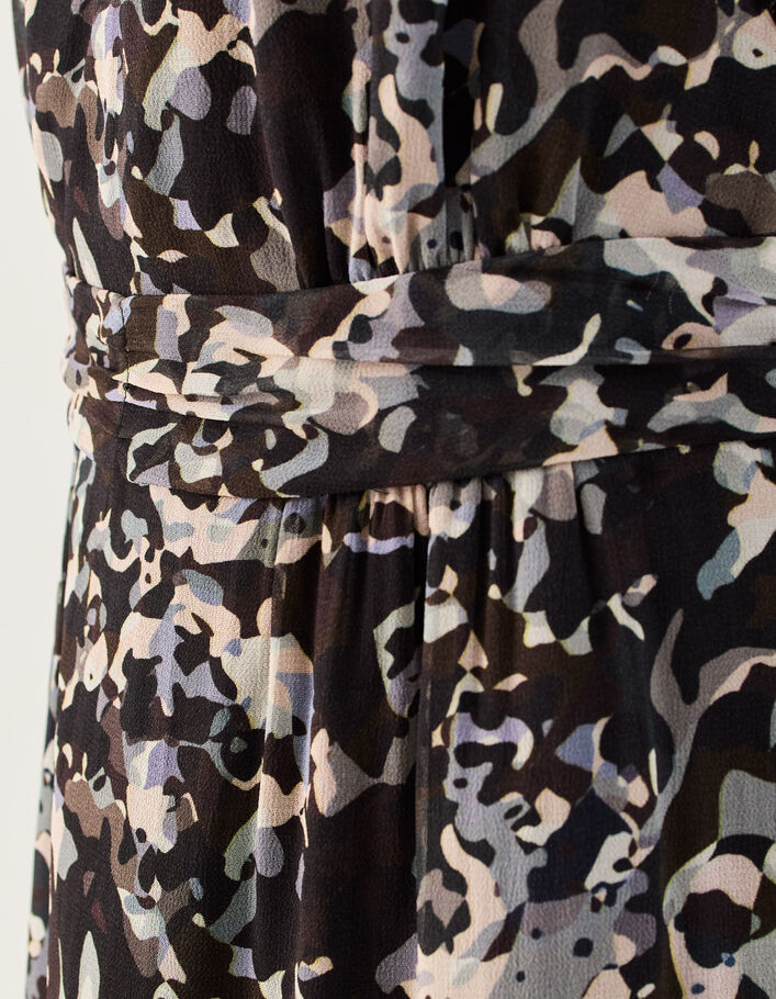 Kurzärmeliges Damenkleid mit Camouflageprint-4