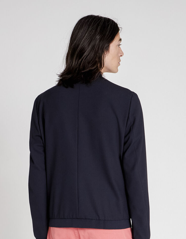 Blouson indigo esprit bomber à poches zippées Homme-3