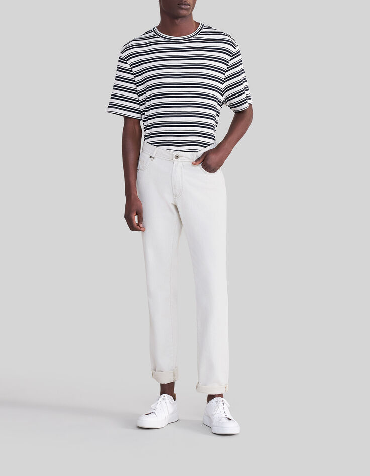 Kreideweißes SLIM-Herrenjeans WATERLESS Jimi-7