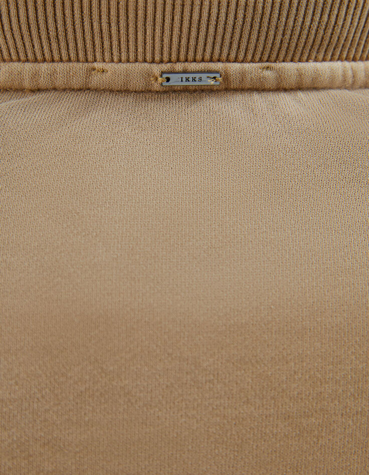 Beige sweater geborduurd borst Heren-5