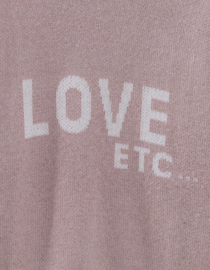 Pull alpaga m&eacute;lang&eacute; rose jacquard message et boutons Femme-6