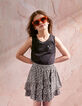Schwarzes Mädchen-Bio-Tanktop, Mix-and-Match, Lilien-Print-2