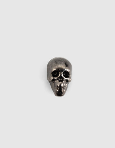 Men’s silver-toned skull pin badge - IKKS