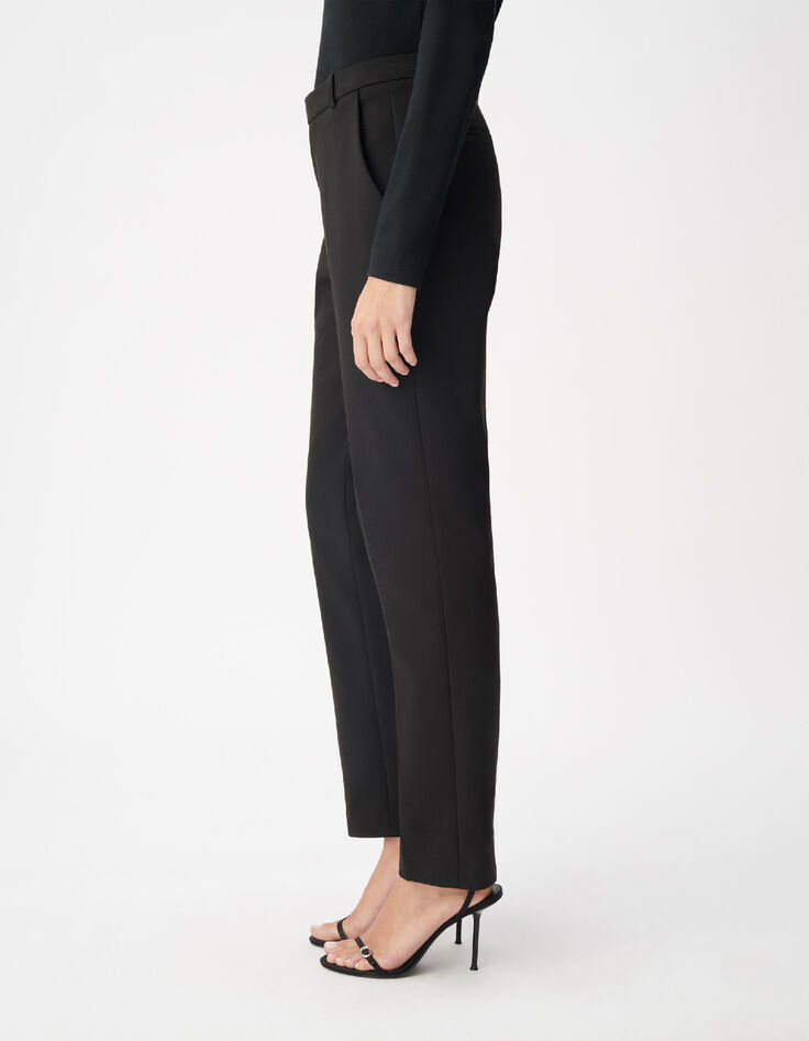 Pantalon de tailleur noir maille Milano Femme-5