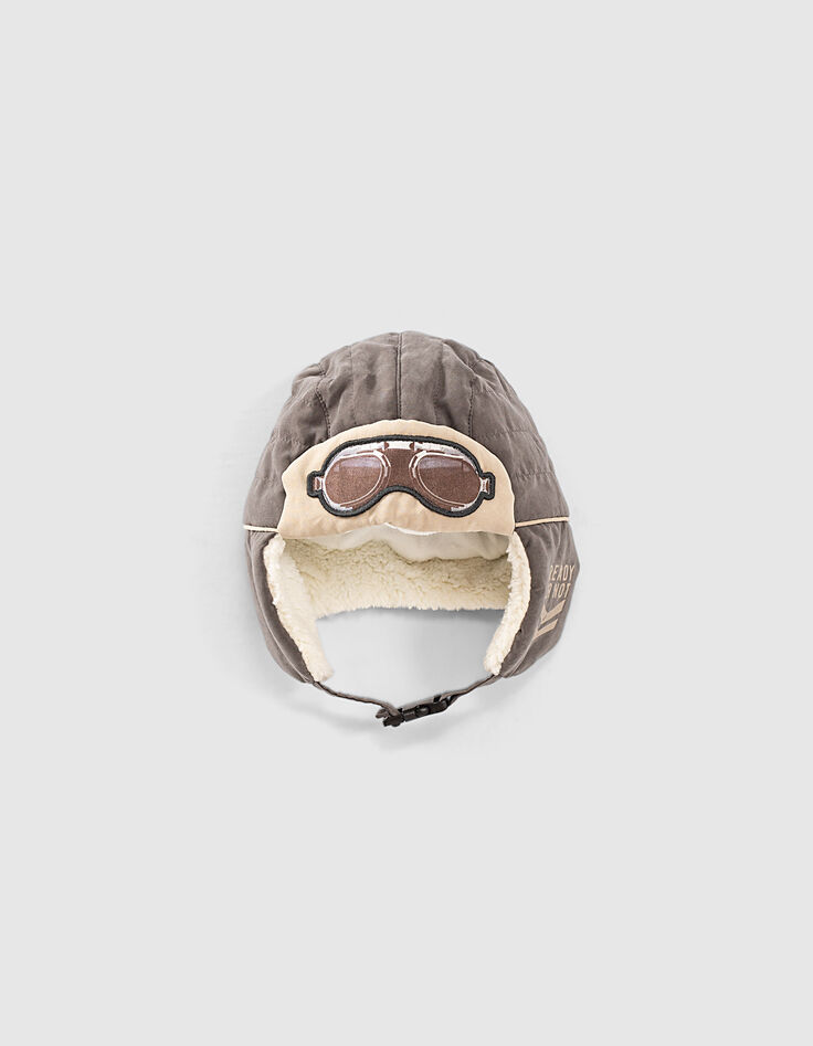 Gorro de aviador sésamo forrado gafas motorista bebé niño -1