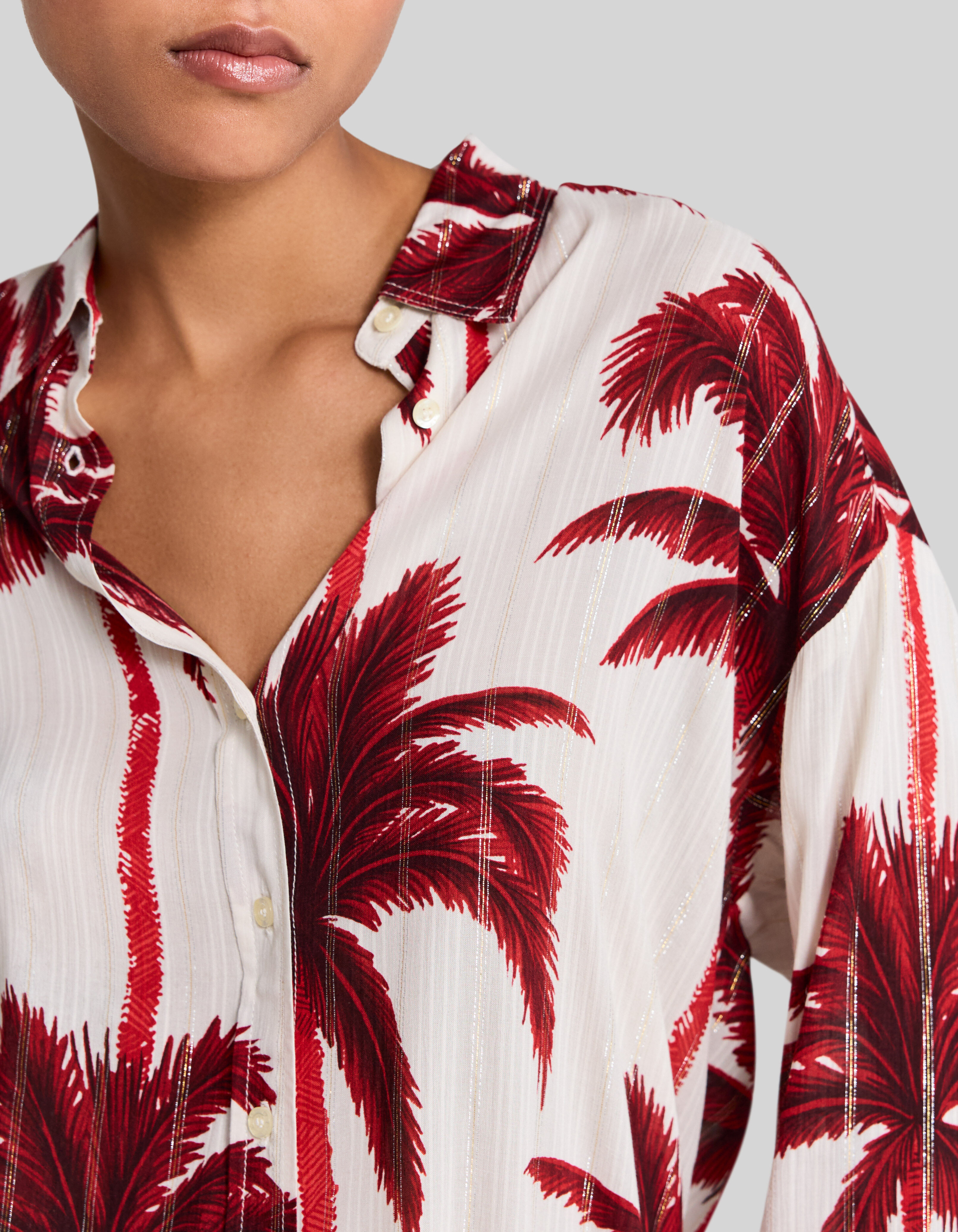 Chemise ecrue imprime palmiers Femme IKKS