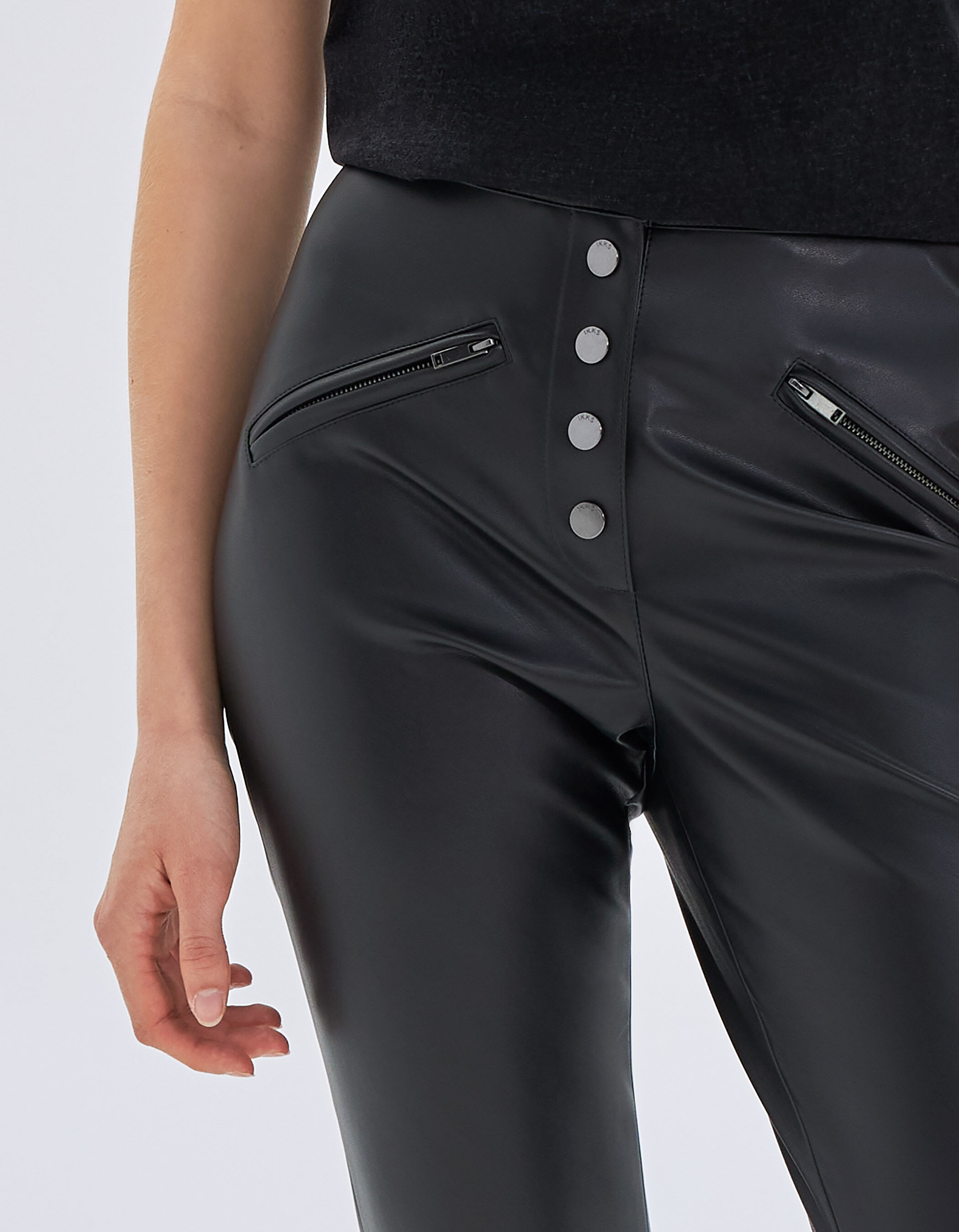 Pantalon cuir femme ikks online