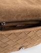 Women's sand woven suede 1440 Steward Bag-6