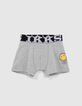 Boys’ black and grey SMILEYWORLD boxers-2 Boys’ black and grey SMILEYWORLD boxers-2