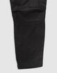 Zwarte BATTLE broek elastische taille jongens-6