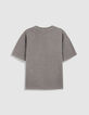 Grijs oversized t-shirt met adelaarsontwerp voor dames-6