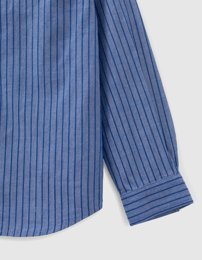 Boys’ blue shirt with striped mix-6