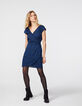 Robe drapée en voile imprimé wavy métallisé femme-6