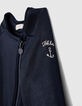 Navy vest laktricot bikerstijl babymeisjes-4