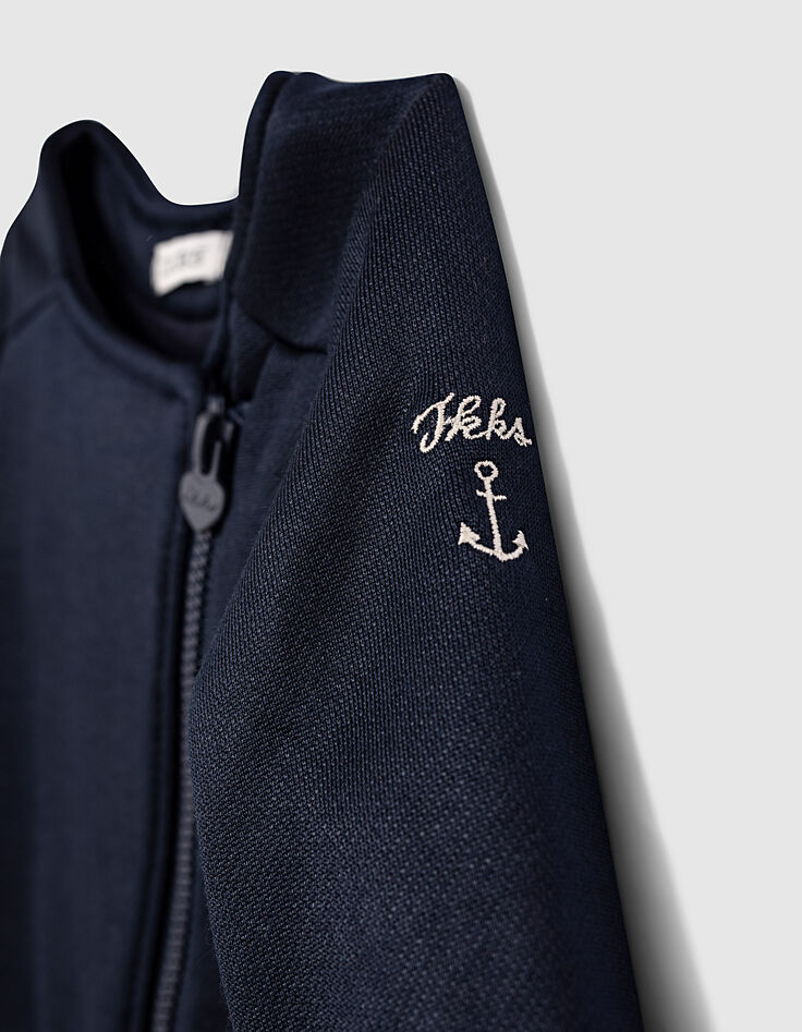 Navy vest laktricot bikerstijl babymeisjes-4