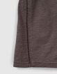 Camiseta de tirantes gris oscuro pulseras bordadas niña-5