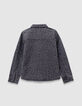 Sobrecamisa vaquera gris leopardo niño-3