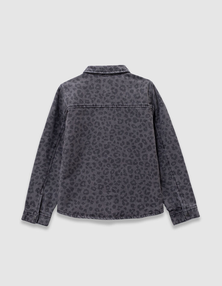Sobrecamisa vaquera gris leopardo niño-3