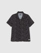 Boys' black LENZING™ ECOVERO™ exotic print shirt-1