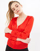I.Code flame satin polka dot Jacquard blouse -5