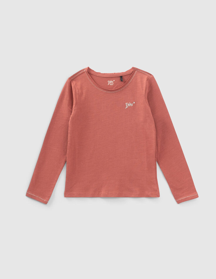 T-shirt bois de rose bio Essentiel fille-1