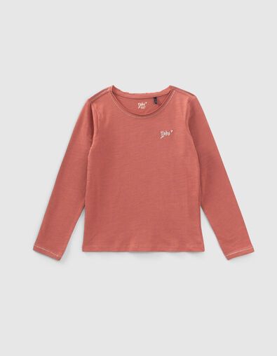 Camiseta rosa algodón ecológico L’Essentiel niña  - IKKS