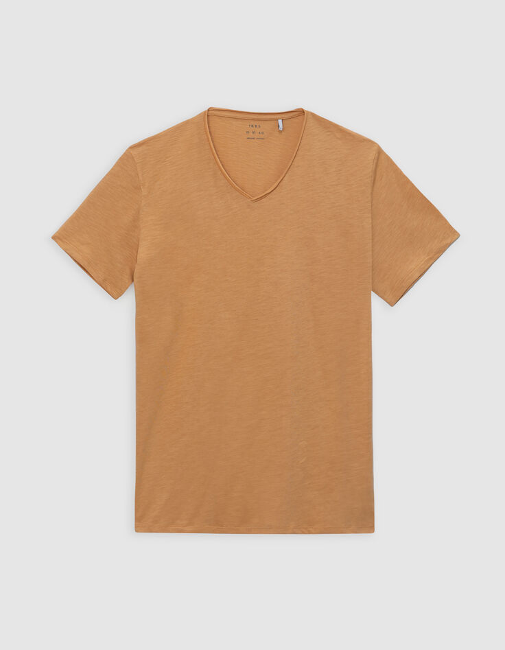 Men’s turmeric organic cotton Essential V-neck T-shirt-5